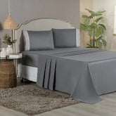 Jogo de Cama - Bordado Inglês ( cinza )