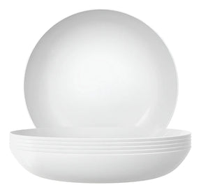 Pratos Fundos Blanc Opaline - 6 peças
