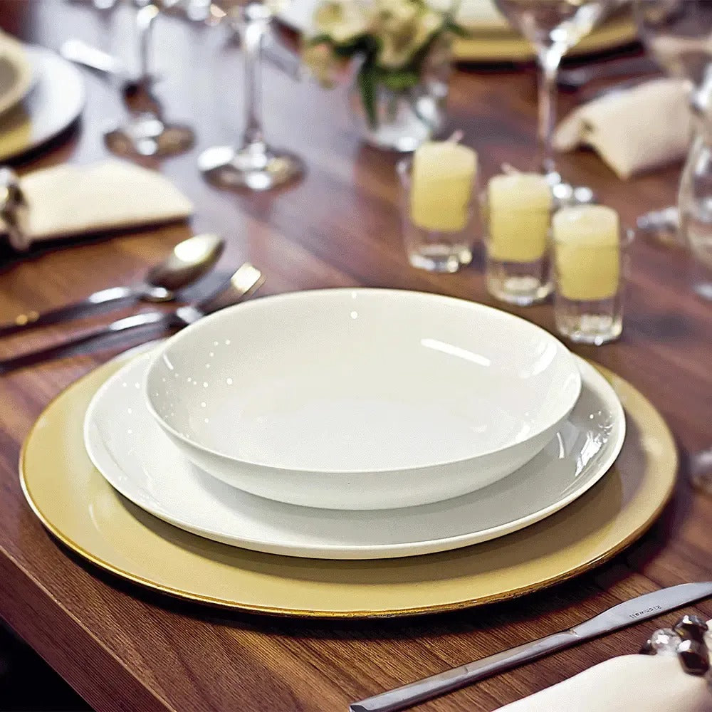 Pratos Fundos Blanc Opaline - 6 peças