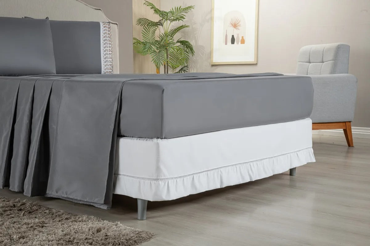 Jogo de Cama - Bordado Inglês ( bege)